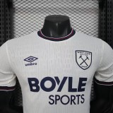 2025-26 Men’s West Ham United away white Player version  soccer Jersey