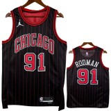 25-26 BULLS RODMAN #91 Black Top Quality Hot Pressing NBA Jersey (Trapeze Edition) 飞人版