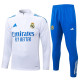 2025-26 Mens Real  Madrid white Half-pull Training Suit   B2568#