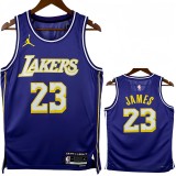 25-26 Lakers JAMES #23 Purple Top Quality Hot Pressing NBA Jersey (Trapeze Edition) 飞人版