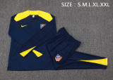 2025-26 Mens  Atletico Madrid  blue Half-pull Training Suit