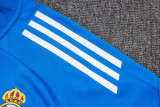 2025-26 Mens Real  Madrid blue Half-pull Training Suit   B2570#
