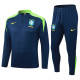 2025-26 Mens Brazil  royal blue Half-pull Tracksuit