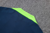 2025-26 Mens Brazil  royal blue Half-pull Tracksuit