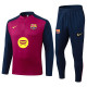 2025-26 Mens Barcelona rose pink Half Pull Tracksuit suit
