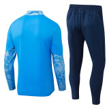 2025-26 Mens  Manchester City blue Half-pull Training Suit