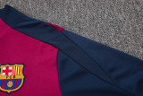 2025-26 Mens Barcelona rose pink Half Pull Tracksuit suit