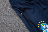 2025-26 Mens Brazil  royal blue Half-pull Tracksuit