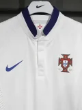 2014 Portugal Away Player Version  Long Sleeve Retro Soccer Jersey