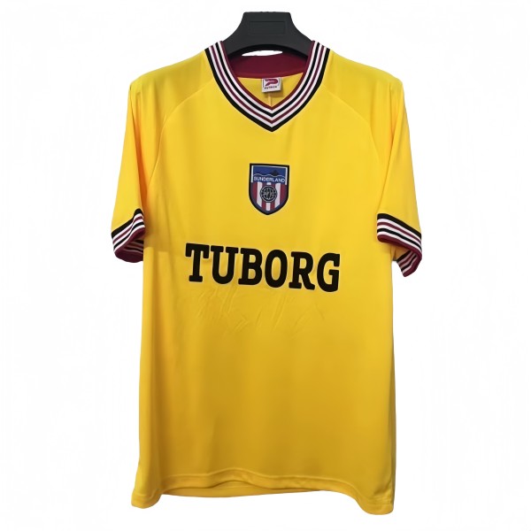 1986-87 Mens Sunderland Retro yellow Soccer Jersey