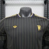 2025-26  Mens Manchester United casual style black Player  Soccer Jersey