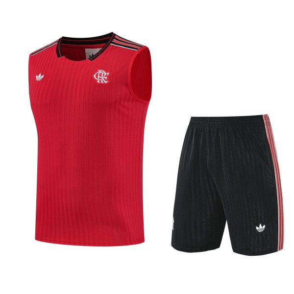 2025-26 Mens Flamengo red vest short training suit