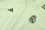 2025-26 Mens Real Madrid Light green windbreaker suit