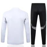 2025-26 Mens Germany White Kids Half Pull Tracksuit