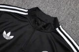 2025-26 Kids Germany Black  Half Pull Tracksuit