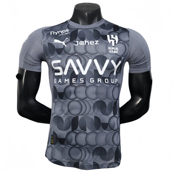 2025-26 Mens Al-Hilal third away  grey Player version soccer jersey