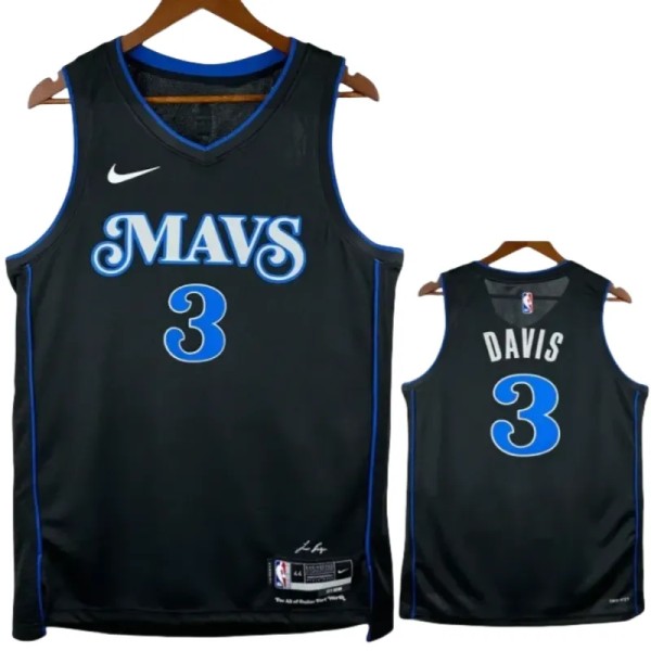23-24 Dallas Mavericks DAVIS #3 Black City Edition Top Quality Hot Pressing NBA Jersey(V领)