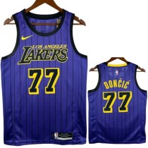 20-21 Lakers DONCIC #77 Purple Top Quality Hot Pressing NBA Jersey(圆领)