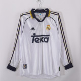 1998-00 Mens  Retro Real Madrid home  long sleeve Jersey
