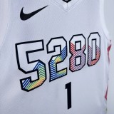 24-25 Nuggets PORTERJR. #1 White City Edition Top Quality Hot Pressing NBA Jersey