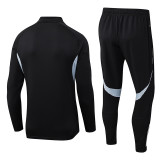 2025-26 Mens Algeria black half pull Tracksuit