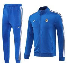 2025-26 Mens Real Madrid Colorful Blue  Jacket Training Suit