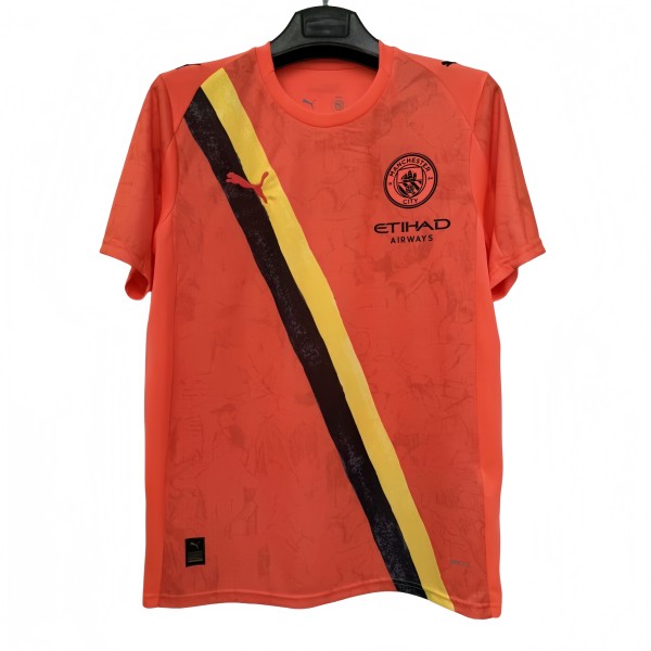 2025-26 Mens Manchester City Orange Goalkeeper 1:1  Fans Version Jersey
