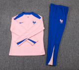 2025-26  Mens  France pink Half Pull Tracksuit