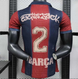 2025-26 Mens Barcelona Special Edition  red blue Player version soccer Jersey