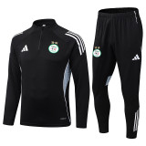 2025-26 Mens Algeria black half pull Tracksuit
