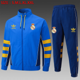 2025-26 Mens Real Madrid Colorful Blue Jacket Tracksuit