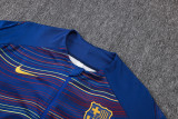 2025-26 Mens Barcelona variegated blue Half Pull Tracksuit
