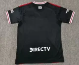 2025-26 Mens River Plate away Black red  Soccer Jersey
