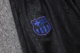 2025-26 Kids Barcelona Black  Half Pull Tracksuit