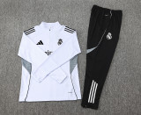 2025/26 Kids Real Madrid white Half Pull Training Suit
