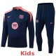 2025-26 Kids Barcelona royal blue Half Pull Training  suit