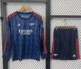 2025-26 KIDS Arsenal blue away long sleeve soccer  jersey
