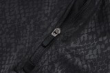 2025-26 Kids Barcelona Black  Half Pull Tracksuit