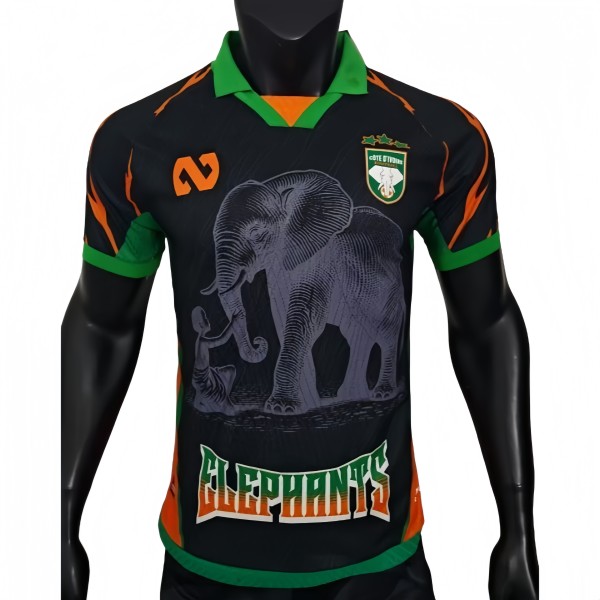2025-26 Mens Ivory Coast black Player version soccer Jersey