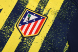 2025-2026  Mens Atletico Madrid yellow Blue Training Short Suit