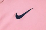 2025-26 Kids Barcelona pink Half Pull Tracksuit suit