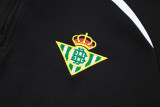 2025-26 Kids Real Betis black Half Pull Tracksuit