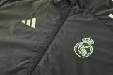 2025-26 Mens Real Madrid dark green Jacket  windbreaker suit