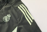 2025-26 Mens Real Madrid dark green Jacket  windbreaker suit