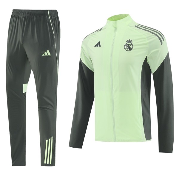 2025-26 Mens Real Madrid light green Jacket  windbreaker suit