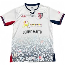2025-26 Mens Cagliari Away white Fans Soccer Jersey