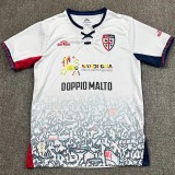 2025-26 Mens Cagliari Away white Fans Soccer Jersey