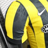 2025-26 Mens Ittihad home yellow  Player version soccer jersey