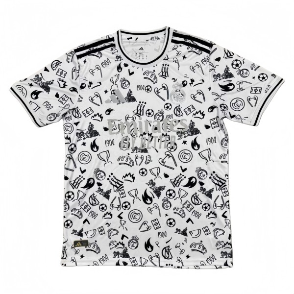 2025-26 Mens Real Madrid White Special Edition  soccer Jersey