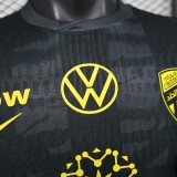 2025-26 Mens Ittihad third away black  Player version soccer jersey